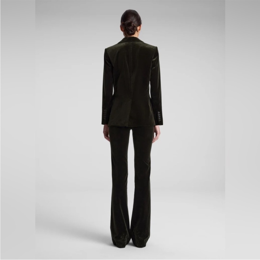 A.L.C $695 Ben Velvet Tailored Jacket Olive NWT - Picture 3 of 6